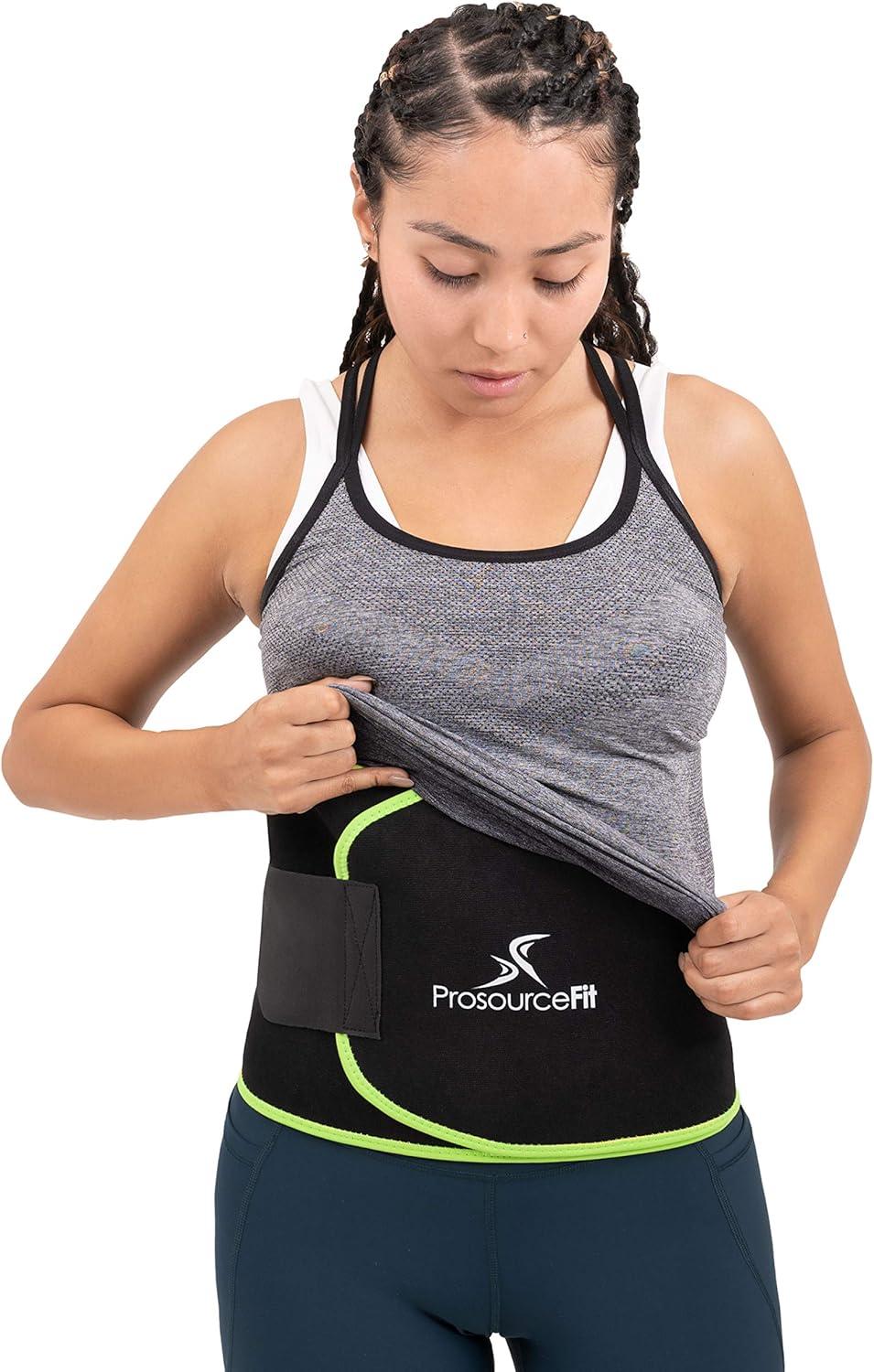 imageProsourceFit Waist Trimmer Belt Lightweight Abdominal Trainer for Women and Men Slim Waist Belt for Weight LossLarge