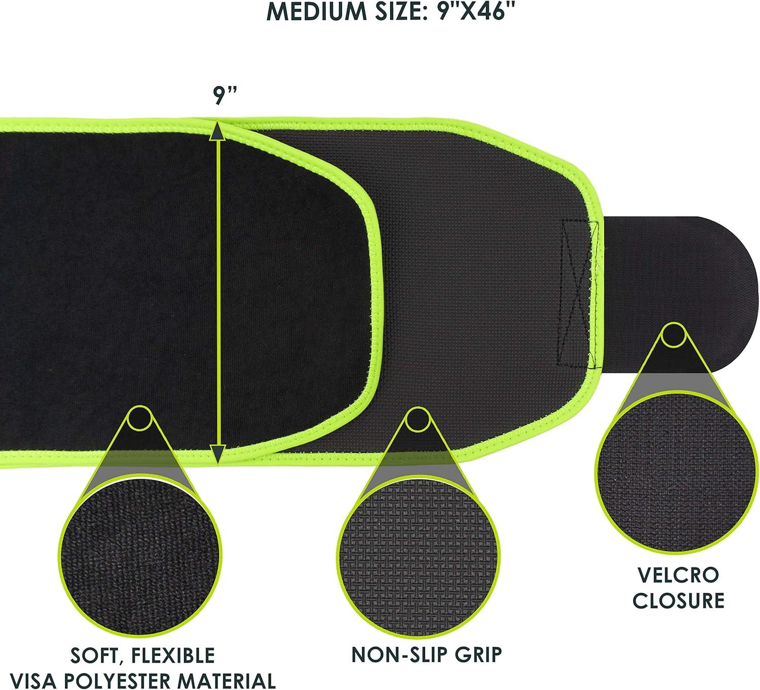 imageProsourceFit Waist Trimmer Belt Lightweight Abdominal Trainer for Women and Men Slim Waist Belt for Weight LossMedium
