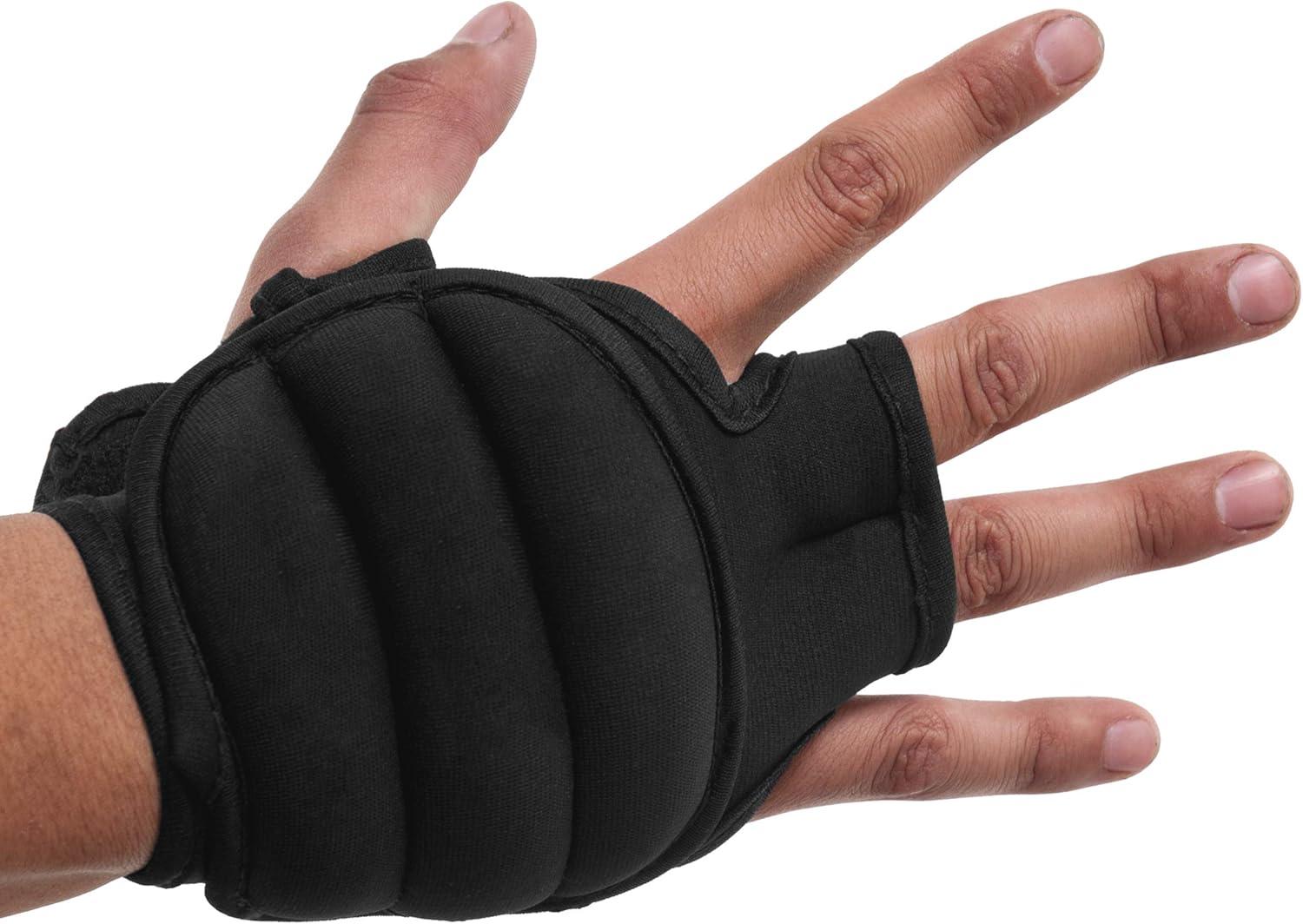 imageProsourceFit Weighted Gloves Pair of Heavy Duty 2 lb Neoprene for Sculpting and AerobicsBlack