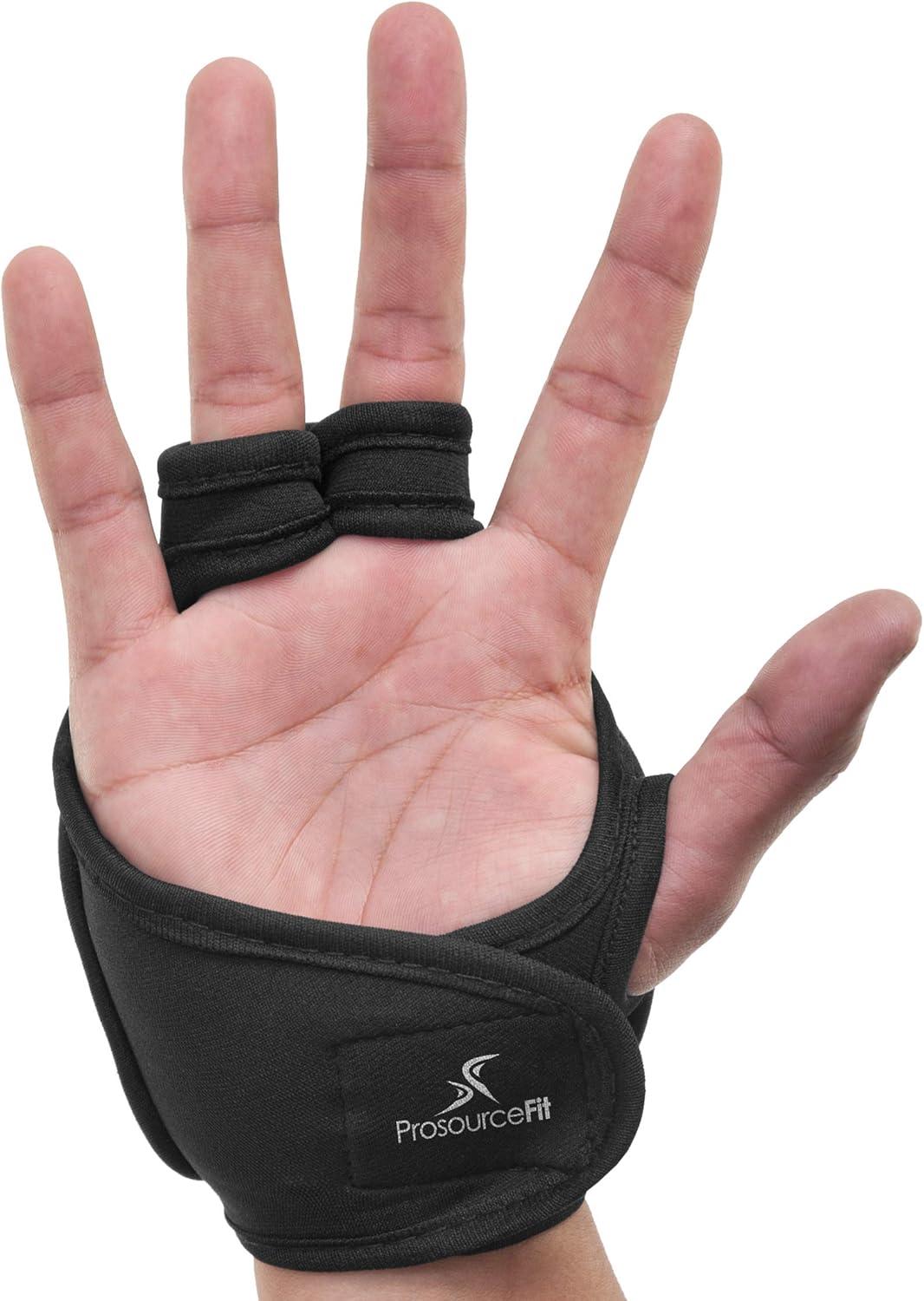 imageProsourceFit Weighted Gloves Pair of Heavy Duty 2 lb Neoprene for Sculpting and AerobicsBlack