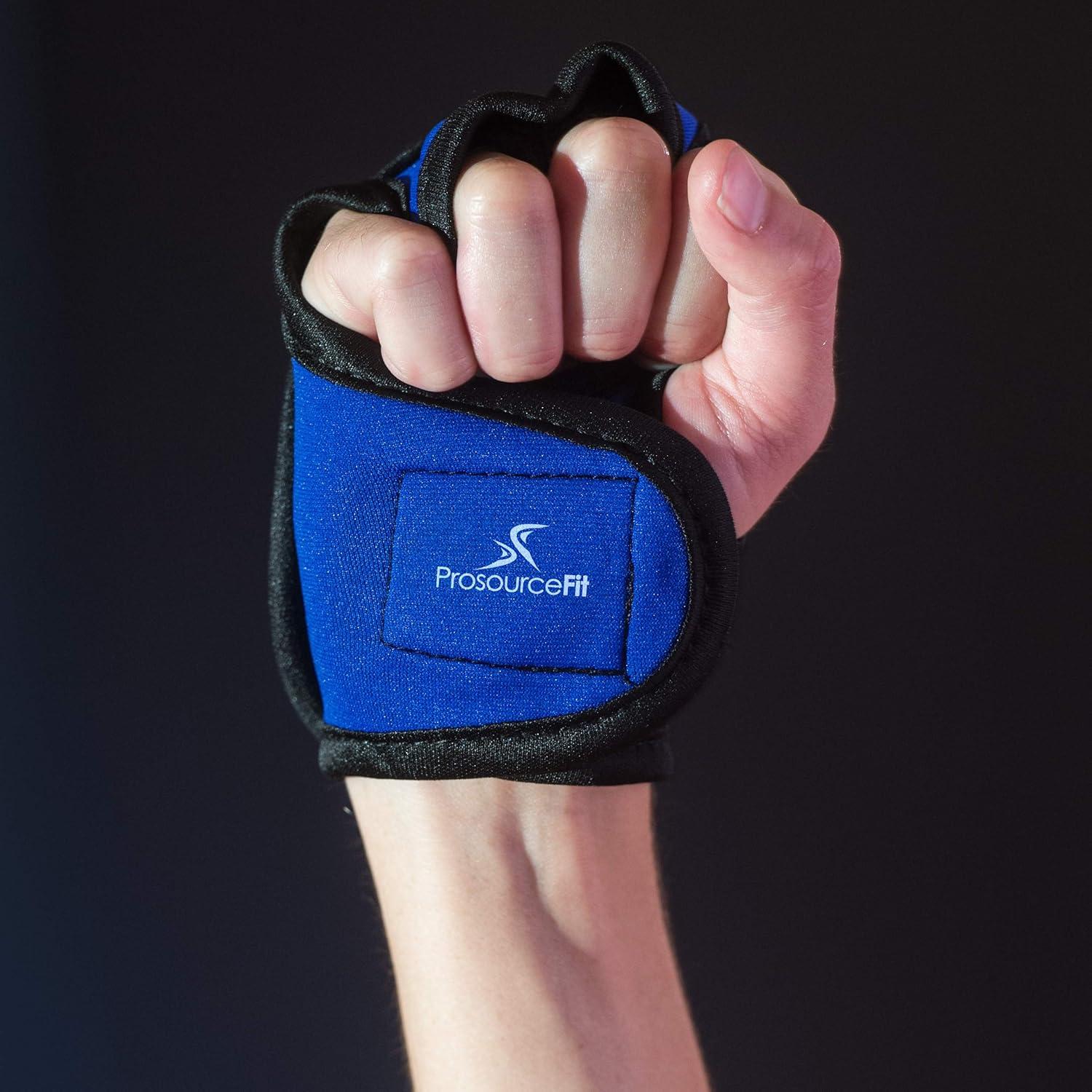 imageProsourceFit Weighted Gloves Pair of Heavy Duty 2 lb Neoprene for Sculpting and AerobicsBlue