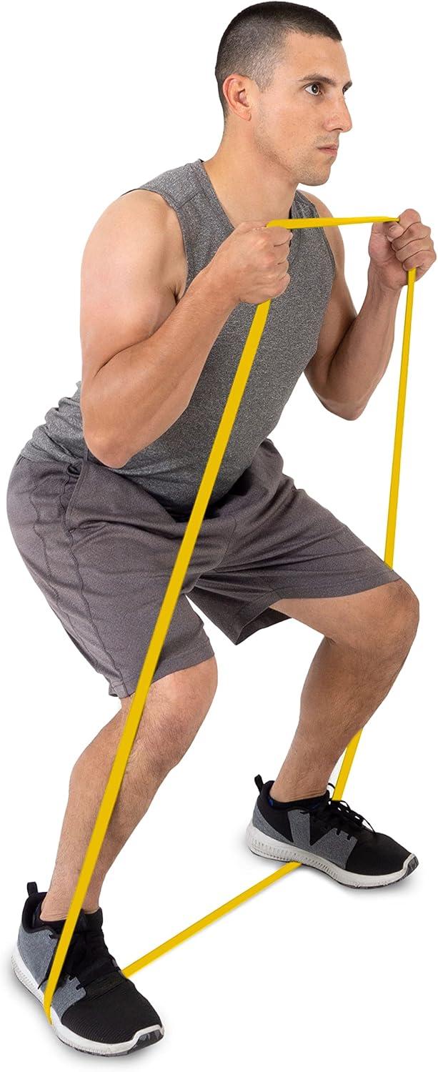 imageProsourceFit Xfit Power Resistance Bands Heavy Duty 41 Long for CrossTraining Assisted PullUps Powerlifting Mobility Full Body Workouts and StretchingYellow 10 to 35lbs