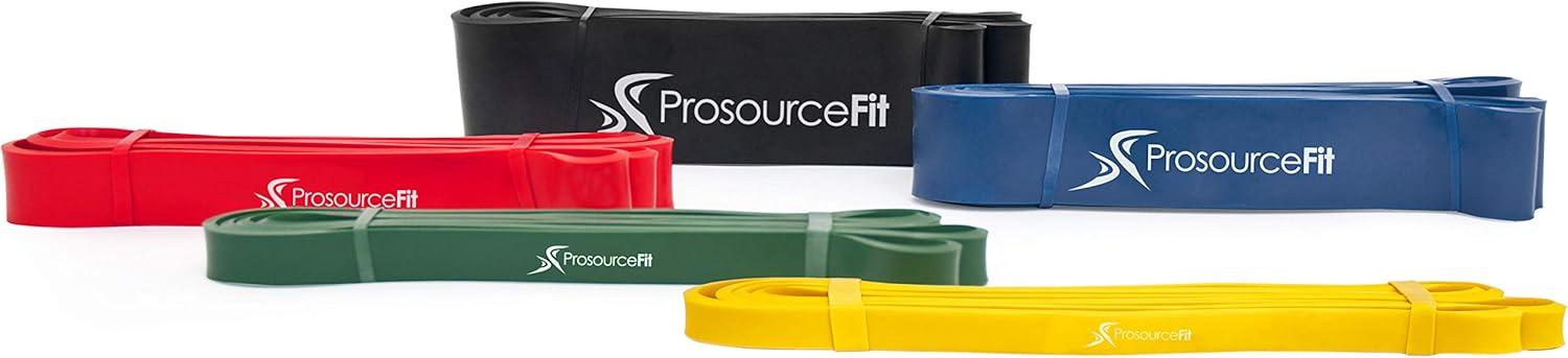 imageProsourceFit Xfit Power Resistance Bands Heavy Duty 41 Long for CrossTraining Assisted PullUps Powerlifting Mobility Full Body Workouts and StretchingYellow 10 to 35lbs