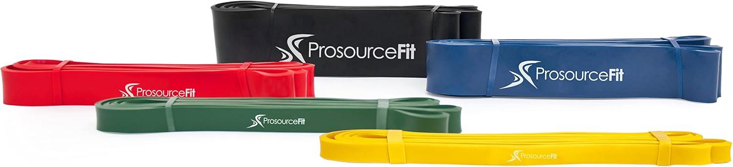 imageProsourceFit Xfit Power Resistance Bands Heavy Duty 41 Long for CrossTraining Assisted PullUps Powerlifting Mobility Full Body Workouts and StretchingBlack 60 to 150lbs