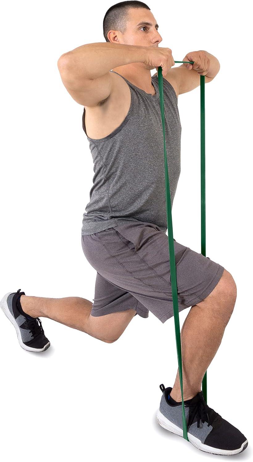 imageProsourceFit Xfit Power Resistance Bands Heavy Duty 41 Long for CrossTraining Assisted PullUps Powerlifting Mobility Full Body Workouts and StretchingGreen 30 to 50 lbs