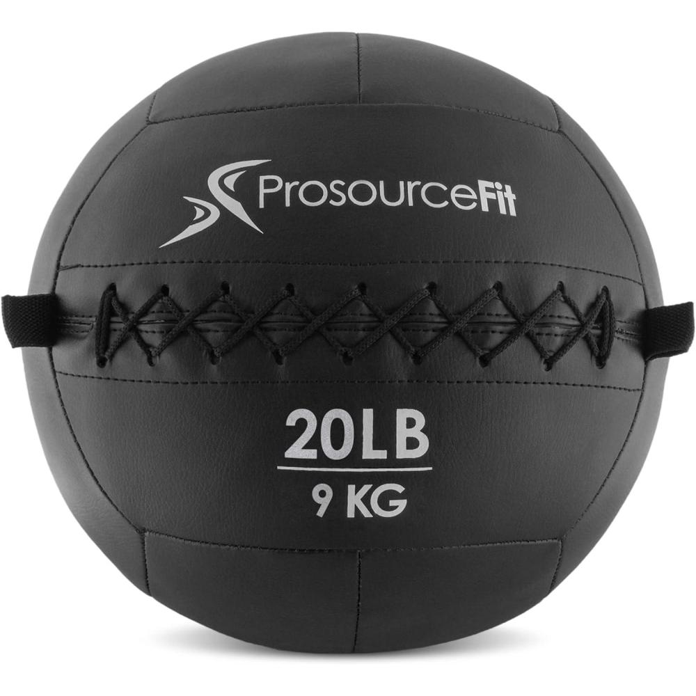 imageProsourceFit Soft Medicine Balls Wall Balls and Full Body Dynamic ExercisesBlack 20 LB