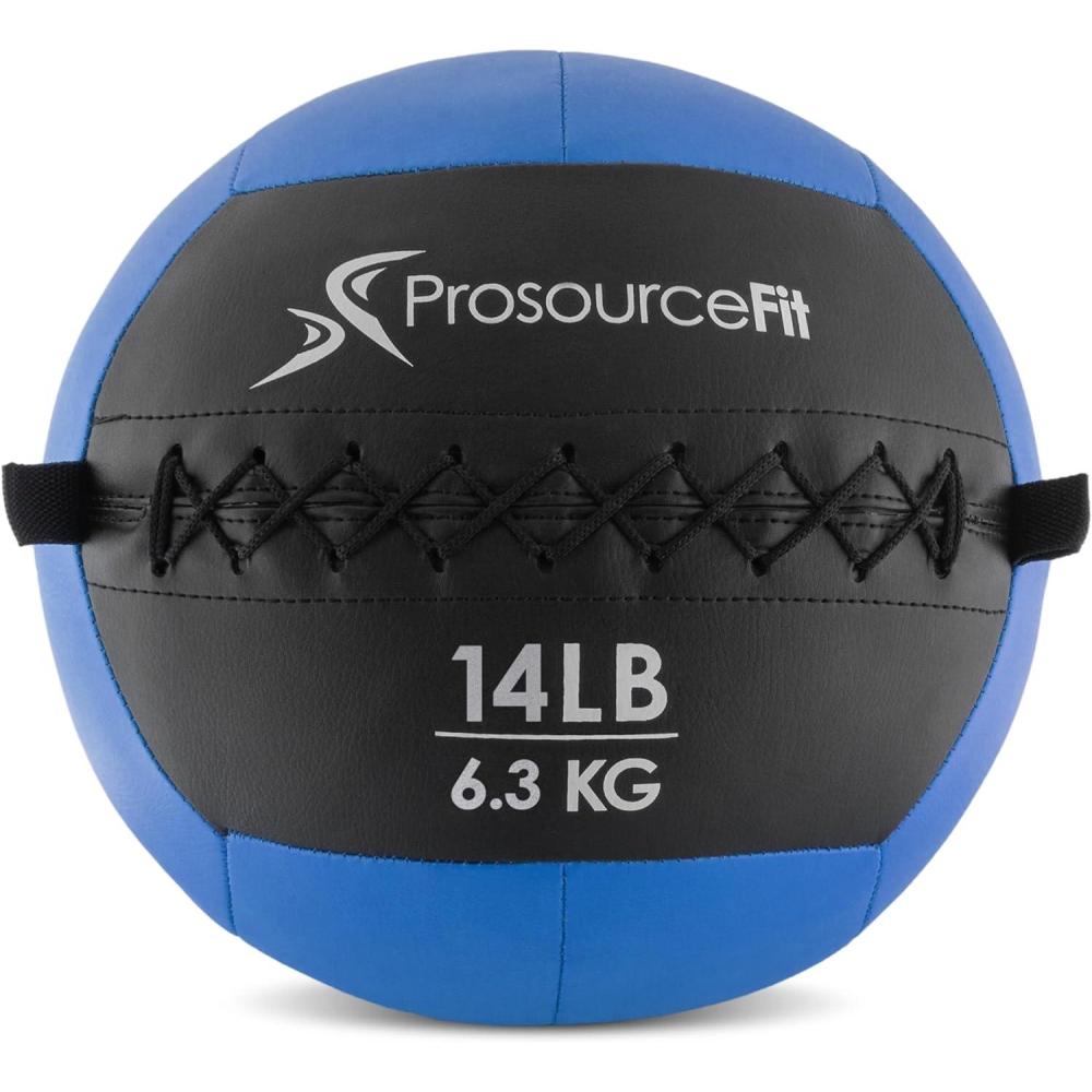 imageProsourceFit Soft Medicine Balls Wall Balls and Full Body Dynamic ExercisesBlue 14 LB