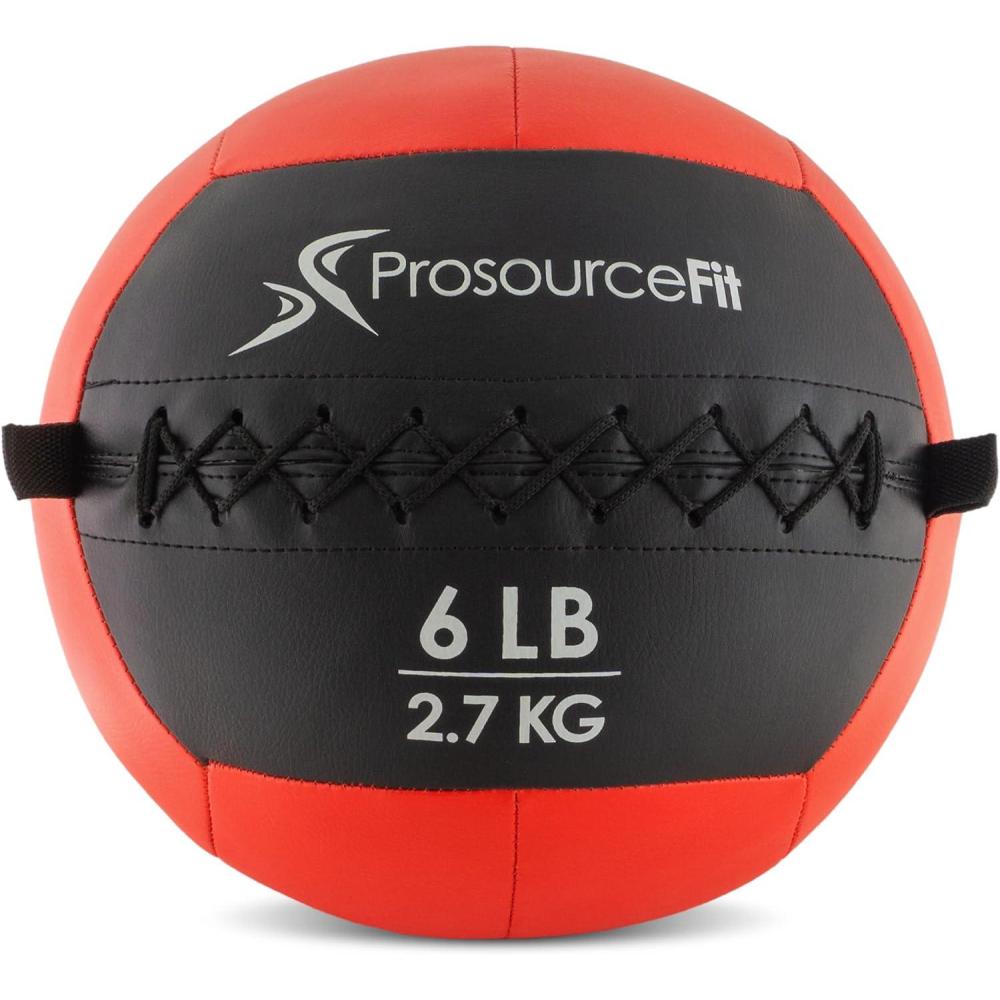imageProsourceFit Soft Medicine Balls Wall Balls and Full Body Dynamic ExercisesRed 6 LB