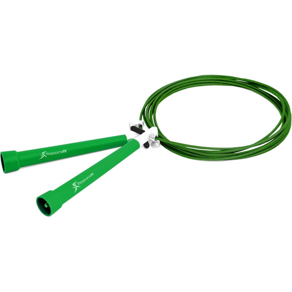 imageProsourceFit Speed Jump Rope 10 Adjustable Length Super Fast Turning for Cardio BoxingGreen