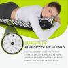 imageProsourceFit Acupressure Mat and Pillow Set for BackNeck Pain Relief and Muscle Relaxation Large  GreenWhiteLarge  BlackWhite