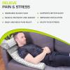 imageProsourceFit Acupressure Mat and Pillow Set for BackNeck Pain Relief and Muscle Relaxation Large  GreenWhiteLarge  GreyWhite