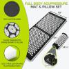 imageProsourceFit Acupressure Mat and Pillow Set for BackNeck Pain Relief and Muscle Relaxation Large  GreenWhiteXL  BlackWhite