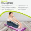imageProsourceFit Acupressure Mat and Pillow Set for BackNeck Pain Relief and Muscle Relaxation Large  GreenWhiteXL  PurpuleWhite