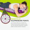 imageProsourceFit Acupressure Mat and Pillow Set for BackNeck Pain Relief and Muscle Relaxation Large  GreenWhiteXL  PurpuleWhite