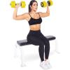 imageProsourceFit Adjustable Dumbbell ampamp Barbell Weight Set 2in1 Free Weights Available 44Lbs Home Gym EquipmentYellow 22lb