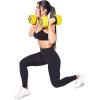 imageProsourceFit Adjustable Dumbbell ampamp Barbell Weight Set 2in1 Free Weights Available 44Lbs Home Gym EquipmentYellow 22lb