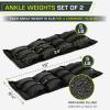imageProsourceFit Ankle Wrist and Arm Leg Weights Adjustable Strap Adjustable Weight for Men and WomenBlack 5lb