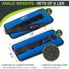 imageProsourceFit Ankle Wrist and Arm Leg Weights Adjustable Strap Adjustable Weight for Men and WomenBlue 3lb