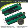 imageProsourceFit Ankle Wrist and Arm Leg Weights Adjustable Strap Adjustable Weight for Men and WomenGreen 1lb
