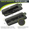 imageProsourceFit Ankle Wrist and Arm Leg Weights Adjustable Strap Adjustable Weight for Men and WomenGrey 2lb
