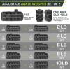 imageProsourceFit Ankle Wrist and Arm Leg Weights Adjustable Strap Adjustable Weight for Men and WomenGrey Adj Weight 10lb