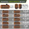 imageProsourceFit Ankle Wrist and Arm Leg Weights Adjustable Strap Adjustable Weight for Men and WomenOrange Adj Weight 7lb