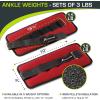 imageProsourceFit Ankle Wrist and Arm Leg Weights Adjustable Strap Adjustable Weight for Men and WomenRed 15lb