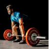 imageProsourceFit Competition Color Training Bumper Plates Rubber with Steel Insert 45lb Calibrated for Cross Conditioning Power Lifting Weight TrainingRed