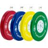 imageProsourceFit Competition Color Training Bumper Plates Rubber with Steel Insert 45lb Calibrated for Cross Conditioning Power Lifting Weight TrainingYellow