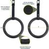 imageProsourceFit Fitness Gymnastics Rings with Straps for Total Body Conditioning at HomeBlack  Lexan