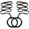 imageProsourceFit Fitness Gymnastics Rings with Straps for Total Body Conditioning at HomeBlack  Lexan
