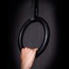 imageProsourceFit Fitness Gymnastics Rings with Straps for Total Body Conditioning at HomeBlack  Lexan