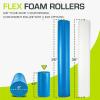 imageProsourceFit Flex Foam Rollers for Muscle Massage Physical Therapy Core ampamp Balance Exercises StabilizationBlue 12x6