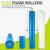 imageProsourceFit Flex Foam Rollers for Muscle Massage Physical Therapy Core ampamp Balance Exercises StabilizationBlue 36x6