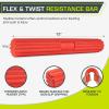 imageProsourceFit Flex and Twist Bars Sets and Singles Resistance Bars for Occupational Therapy Tennis Elbow Treatment and Wrist Strengthening 12in Long Compact Rubber Therapy ToolRed  20 LB