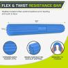 imageProsourceFit Flex and Twist Bars Sets and Singles Resistance Bars for Occupational Therapy Tennis Elbow Treatment and Wrist Strengthening 12in Long Compact Rubber Therapy ToolBlue  15 LB