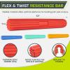 imageProsourceFit Flex and Twist Bars Sets and Singles Resistance Bars for Occupational Therapy Tennis Elbow Treatment and Wrist Strengthening 12in Long Compact Rubber Therapy Tool4 Pack
