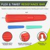 imageProsourceFit Flex and Twist Bars Sets and Singles Resistance Bars for Occupational Therapy Tennis Elbow Treatment and Wrist Strengthening 12in Long Compact Rubber Therapy Tool3 Pack