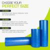 imageProsourceFit High Density Foam Rollers 36  inches LongFirm Full Body Athletic Massage Tool for Back Stretching Yoga Pilates Post Workout Muscle RecuperationBlue