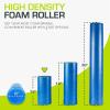 imageProsourceFit High Density Foam Rollers 36  inches LongFirm Full Body Athletic Massage Tool for Back Stretching Yoga Pilates Post Workout Muscle RecuperationBlue
