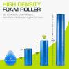 imageProsourceFit High Density Foam Rollers 36  inches LongFirm Full Body Athletic Massage Tool for Back Stretching Yoga Pilates Post Workout Muscle RecuperationBlue