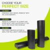 imageProsourceFit High Density Foam Rollers 36  inches long Firm Full Body Athletic Massager for Back Stretching Yoga Pilates Post Workout Trigger Point Release BlackBlack  36x 3