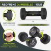 imageProsourceFit Neoprene Dumbbell Coated for NonSlip Grip 10 lbBlack  12LB