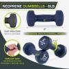 imageProsourceFit Neoprene Dumbbell Coated for NonSlip Grip 10 lbBlue  8LB