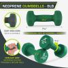 imageProsourceFit Neoprene Dumbbell Coated for NonSlip Grip 10 lbGreen  9LB