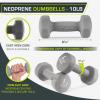 imageProsourceFit Neoprene Dumbbell Coated for NonSlip Grip 10 lbGrey  10LB