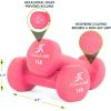imageProsourceFit Neoprene Dumbbell Coated for NonSlip Grip 10 lbPink  1LB
