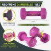 imageProsourceFit Neoprene Dumbbell Coated for NonSlip Grip 10 lbPurple  5LB