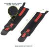 imageProsourceFit Pair of Barbell Weight Lifting Wrist Wraps Support with Thumb Loop RedRed