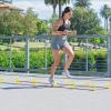 imageProsourceFit Raised Speed ampamp Agility Ladder with 6 Collapsible Hurdles for Footwork Football ampamp Soccer Elevated Training Workout Equipment